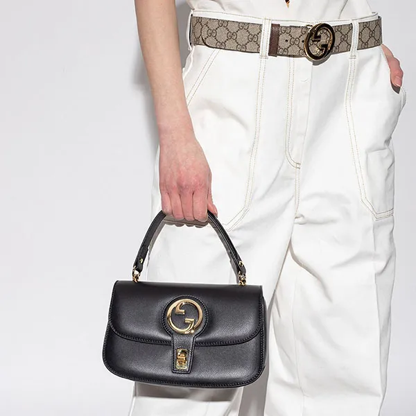 Túi Xách Nữ Gucci Black Blondie Mini Shoulder Bag 735101 UXX0G-1000 Màu Đen