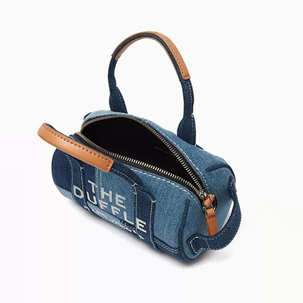 Túi Xách Nữ Marc Jacobs The Mini Duffle Bag In Denim Màu Xanh