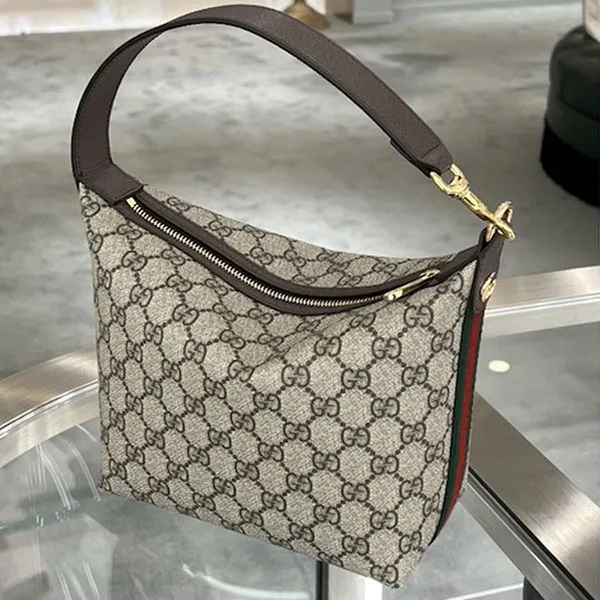 Túi Xách Tay Nữ Gucci Ophidia Ophidia Super Mini Beige Màu Beige
