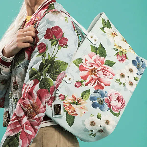 Túi Xách Tay Nữ Dolce & Gabbana DG Tote Bag BB6670AX725HC1AM Màu Xanh/Hồng