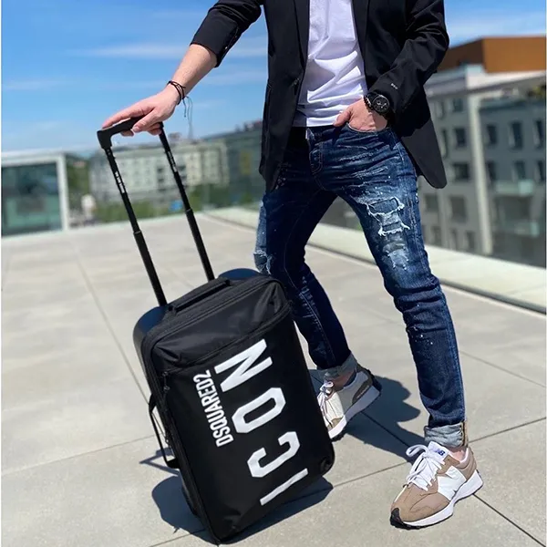 Vali Dsquared2 Chữ Trắng TYM00051170319 Màu Đen