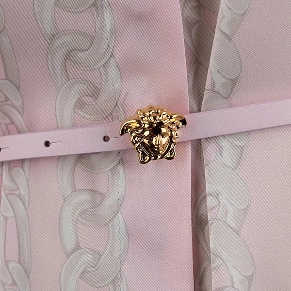 Váy Nữ Versace Treasure Mid-Length Silk Shirt In Pink 1021425 A17051 5PG40 Màu Hồng Size 38