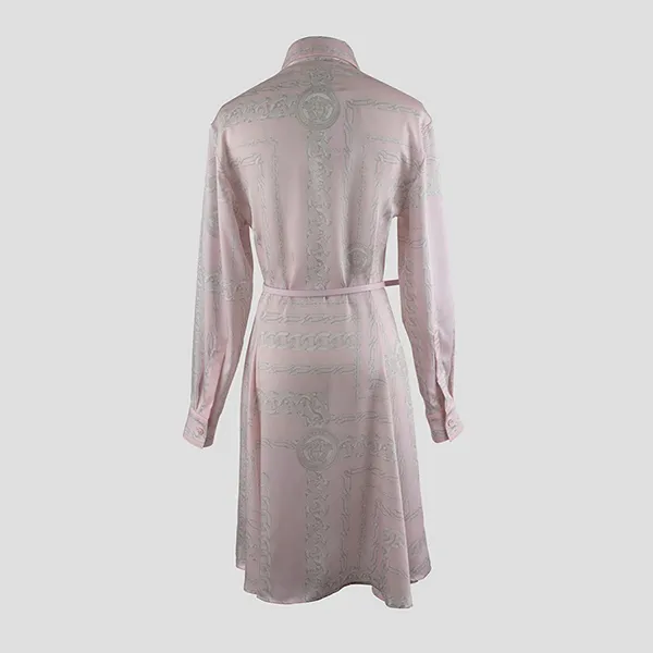 Váy Nữ Versace Treasure Mid-Length Silk Shirt In Pink 1021425 A17051 5PG40 Màu Hồng Size 38