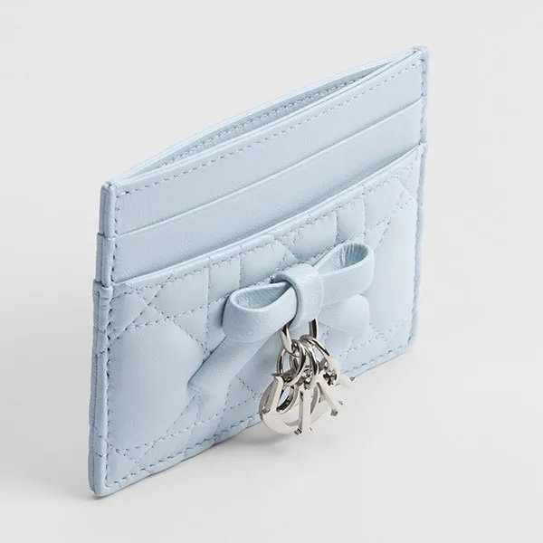Ví Đựng Thẻ Nữ Dior Lady Freesia Card Holder S2604PUQA_M39Z Màu Xanh Blue