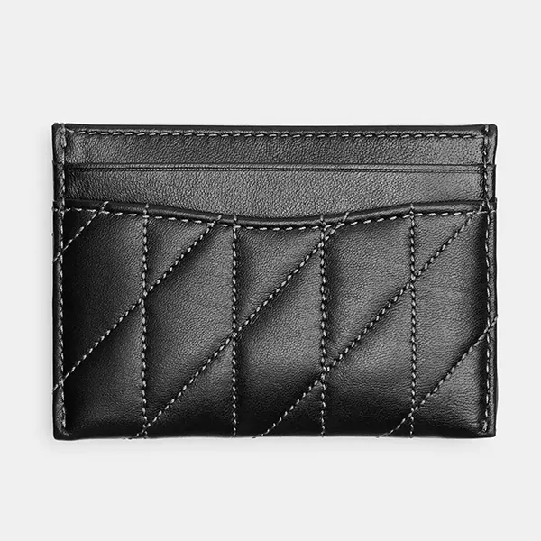 Ví Nữ Coach Essential Card Case With Pillow Quilting CM434 Màu Đen