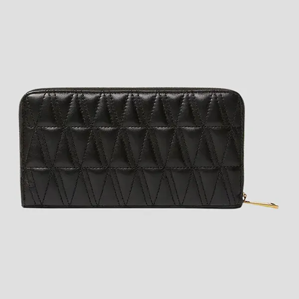 Ví Nữ Versace Virtus Long Wallet 'Black/Gold' 1007674 DNATR4 Màu Đen