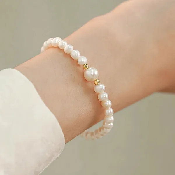 Vòng Đeo Tay Nữ Jessica Pearl Pearl Shine JB23 Màu Trắng