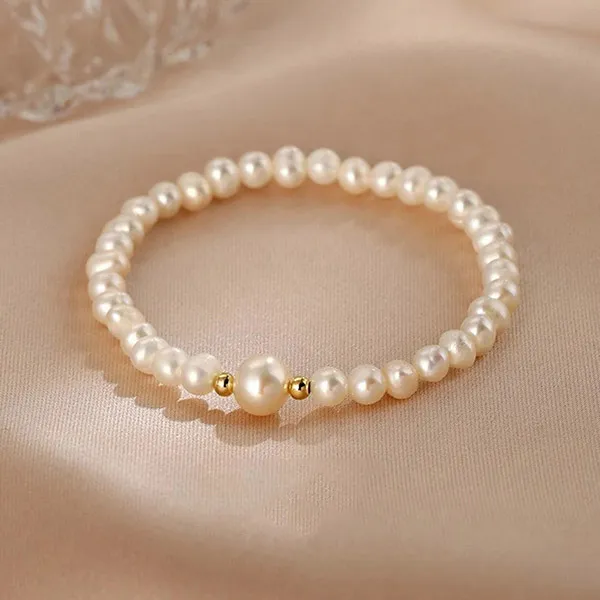 Vòng Đeo Tay Nữ Jessica Pearl Pearl Shine JB23 Màu Trắng