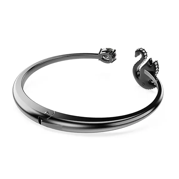 Vòng Đeo Tay Swarovski Swan Bangle Black, Ruthenium Plated 5688745 Màu Đen