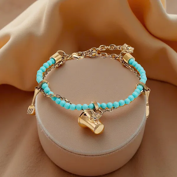 Vòng Đeo Tay Versace Bracelet 1VE54L05O-K11 Màu Xanh