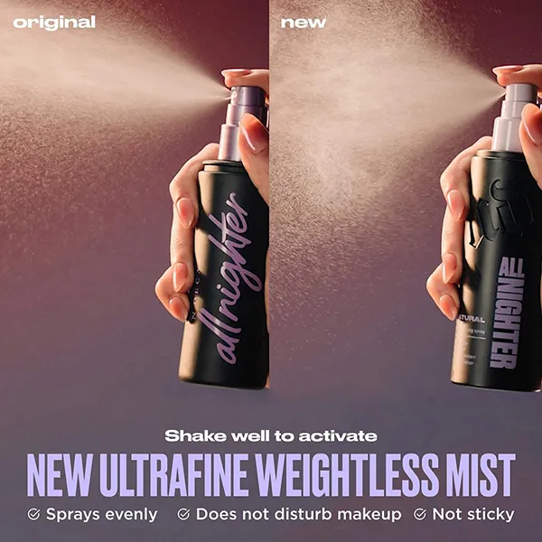 Xịt Khoá Nền Make Up Urban All Nighter Waterproof Natural Finish Setting Spray Mini 15ml