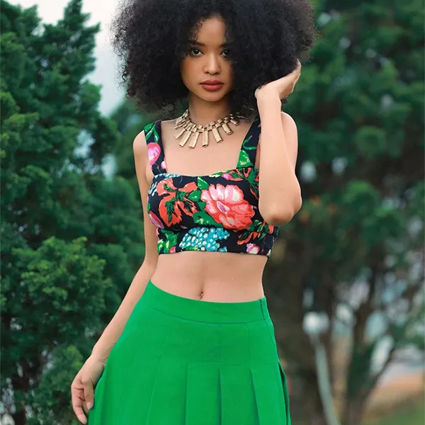 Áo Hai Dây F2 Fashion & Freedom Into The Wood Multicolored Brocade Blouse AK627-NM-S-0524 Phối Màu Size S