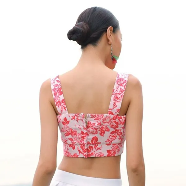 Áo Hai Dây F2 Fashion & Freedom Pink Linen Blouse Into The Wood AK627-HH-S-0524 Màu Hồng Size S