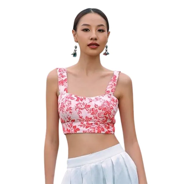 Áo Hai Dây F2 Fashion & Freedom Pink Linen Blouse Into The Wood AK627-HH-S-0524 Màu Hồng Size S