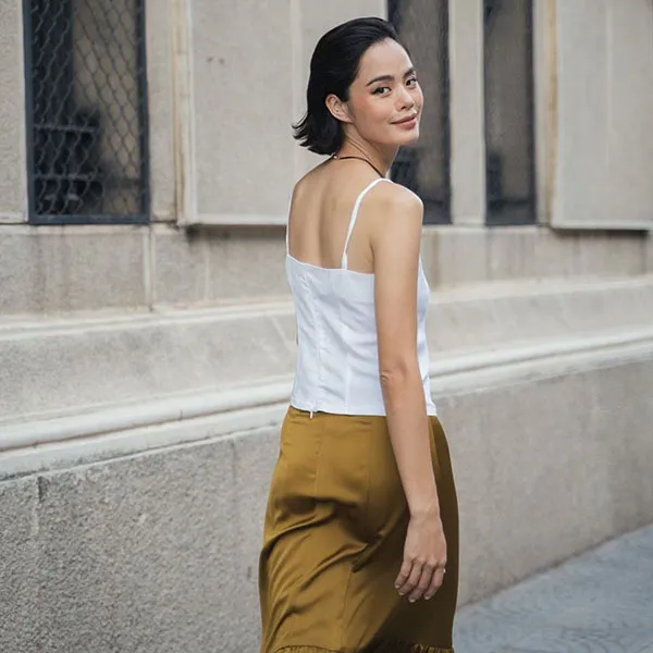 Áo Hai Dây Nữ F2 Fashion & Freedom Becoming Unveil AK470-T-S-0621 Màu Trắng Size S