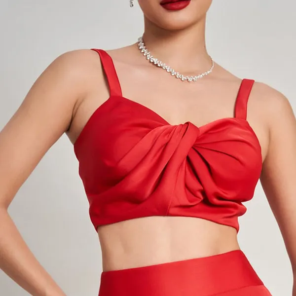 Áo Hai Dây Nữ F2 Fashion & Freedom Golden Girl AK612-DO-S-0923 Màu Đỏ Size S