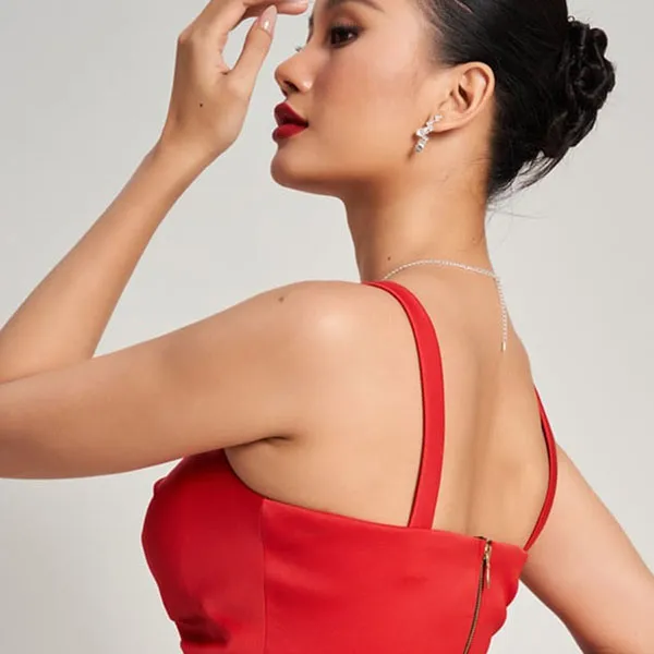 Áo Hai Dây Nữ F2 Fashion & Freedom Golden Girl AK612-DO-S-0923 Màu Đỏ Size S