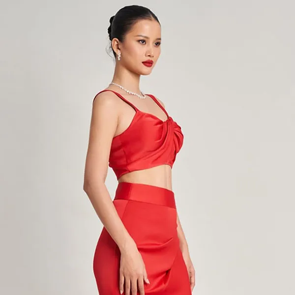 Áo Hai Dây Nữ F2 Fashion & Freedom Golden Girl AK612-DO-S-0923 Màu Đỏ Size S