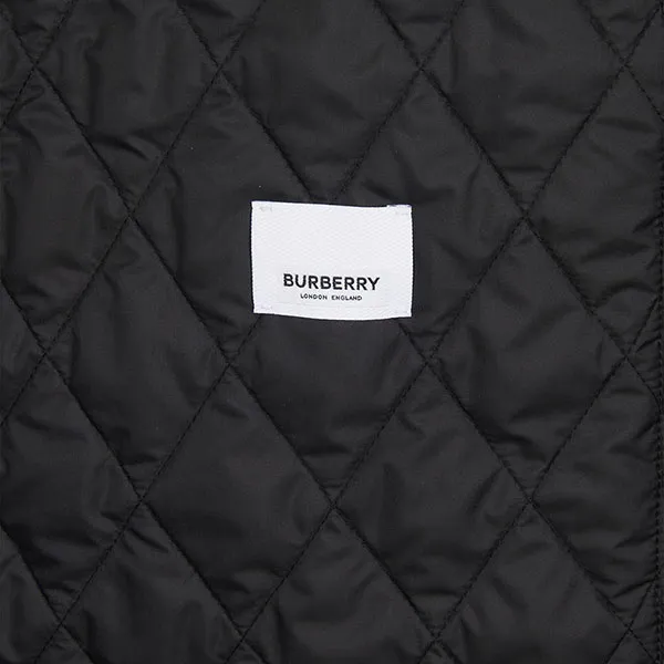 Áo Khoác Nữ Burberry Tything Quilted Jacket Màu Đen Size S