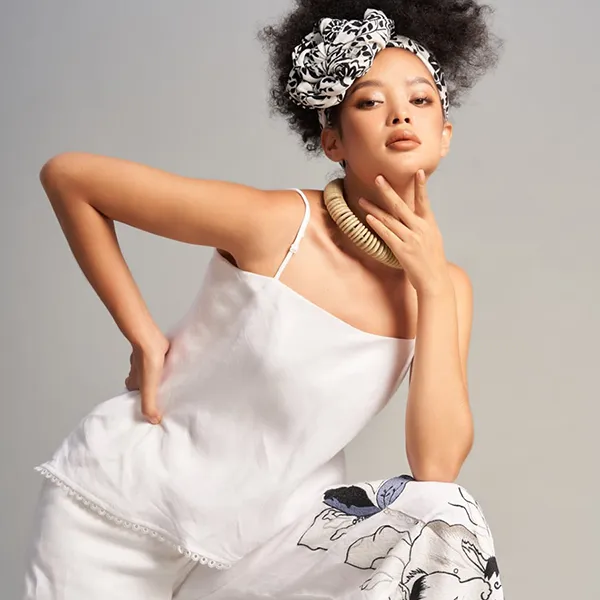 Áo Kiểu Hai Dây Nữ F2 Fashion & Freedom Linen AK592-T-S-0623 Màu Trắng Size S