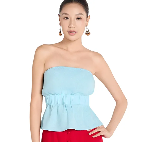 Áo Kiểu Nữ F2 Fashion & Freedom A Touch Of Effortless Elegance AK645-XANH-S-0325 Màu Xanh Pastel Size S