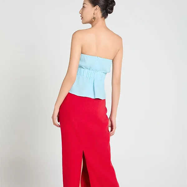 Áo Kiểu Nữ F2 Fashion & Freedom A Touch Of Effortless Elegance AK645-XANH-S-0325 Màu Xanh Pastel Size S