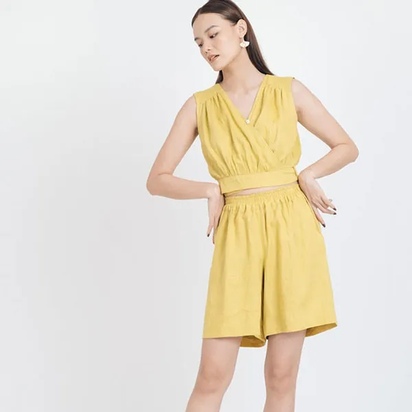 Áo Kiểu Nữ F2 Fashion & Freedom Brighter Day AK489-V-S-1121 Màu Vàng Size S