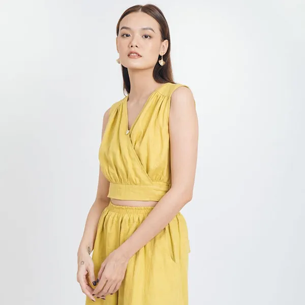 Áo Kiểu Nữ F2 Fashion & Freedom Brighter Day AK489-V-S-1121 Màu Vàng Size S