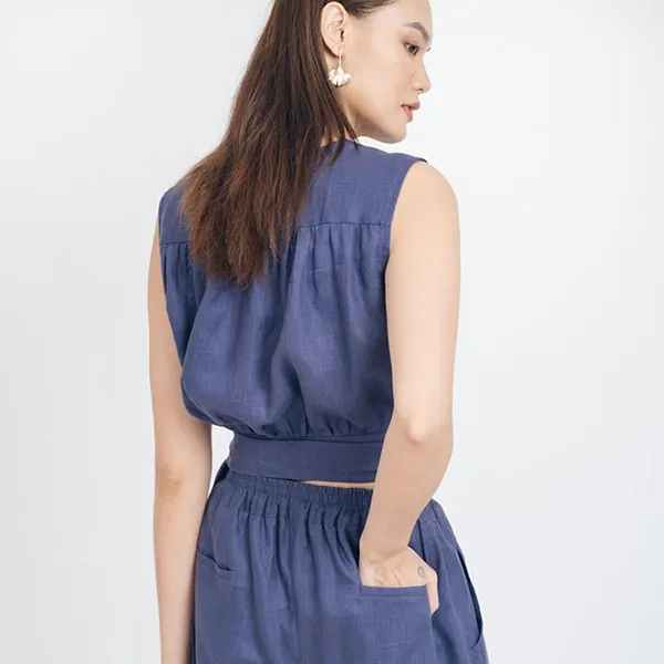 Áo Kiểu Nữ F2 Fashion & Freedom Brighter Day AK489-XT-S-1121 Màu Xanh Tím Size S
