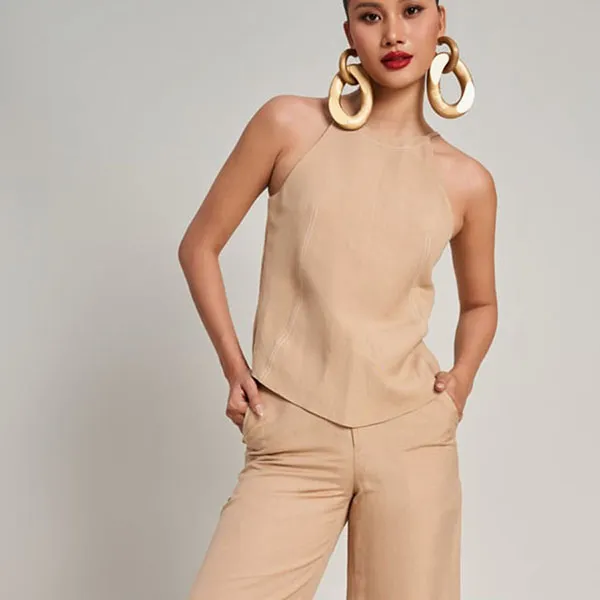 Áo Kiểu Nữ F2 Fashion & Freedom Golden Girl AK589-K-S-0923 Màu Kem Size S