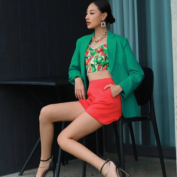 Áo Kiểu Nữ F2 Fashion & Freedom Into The Wood AK632-XLH-S-0524 Màu Xanh Lá Size S