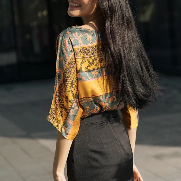 Áo Kiểu Nữ F2 Fashion & Freedom Linen AK374-V-S-0420 Màu Vàng Size S