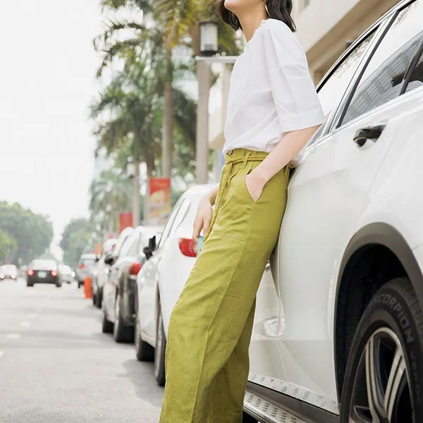 Áo Kiểu Nữ F2 Fashion & Freedom Linen AK421-T-S-0820 Harmory Màu Trắng Size S