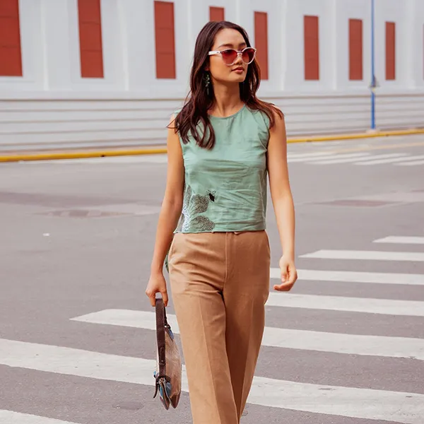 Áo Kiểu Nữ F2 Fashion & Freedom Linen Autumn Charm AK536-X-S-0822 Màu Xanh Size S