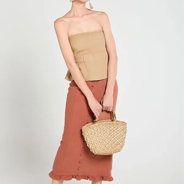 Áo Kiểu Nữ F2 Fashion & Freedom Linen Be A Touch Of Effortless Elegance AK645-BE-S-0325 Màu Be Size S