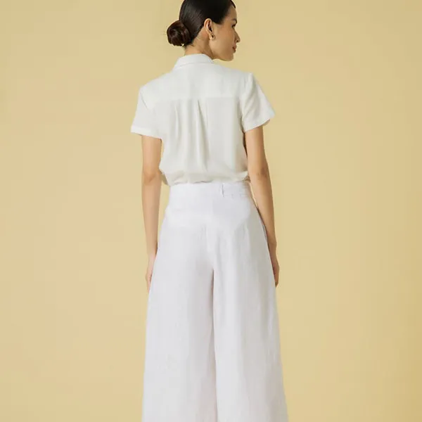 Áo Kiểu Nữ F2 Fashion & Freedom Linen Becoming Discover AK451-T-S-0321 Màu Trắng Size S