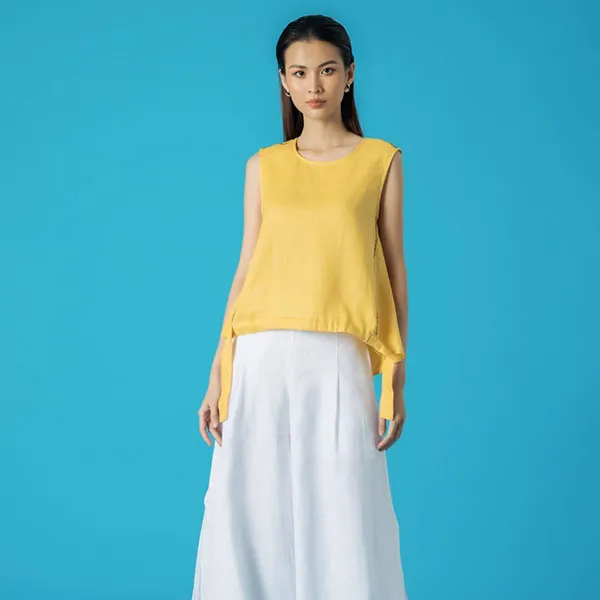 Áo Kiểu Nữ F2 Fashion & Freedom Linen Becoming Discover AK452-V-S-0321 Màu Vàng Size S