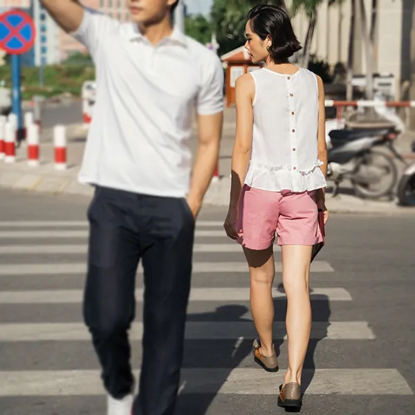 Áo Kiểu Nữ F2 Fashion & Freedom Linen Becoming Unveil AK472-T-S-0621 Màu Trắng Size S