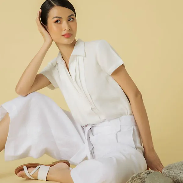 Áo Kiểu Nữ F2 Fashion & Freedom Linen Contemporary Dance AK380-T-S -1220 Màu Trắng Size S