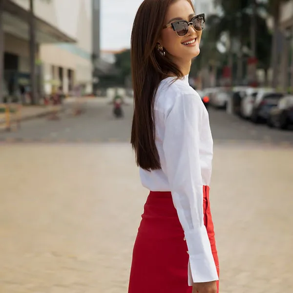 Áo Kiểu Nữ F2 Fashion & Freedom Linen Contemporary Dance AK448 -T-S-1220 Màu Trắng Size S