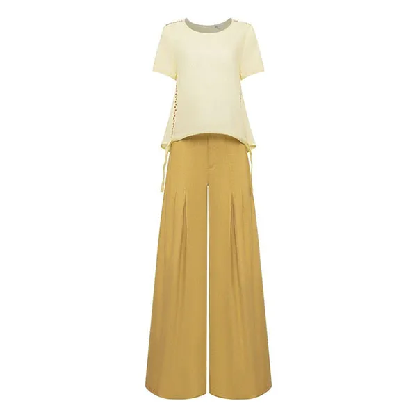Áo Kiểu Nữ F2 Fashion & Freedom Linen AK452-VN-S-0124 Màu Vàng Nhạt Size S