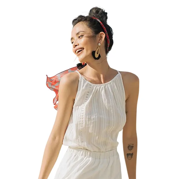Áo Kiểu Nữ F2 Fashion & Freedom Modern Meets Heritage White Linen Shirt AK415-T-S-0720 Màu Trắng Size S
