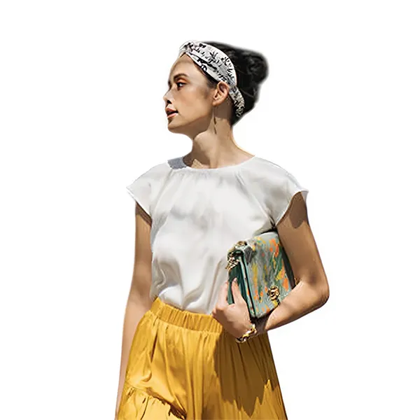 Áo Kiểu Nữ F2 Fashion & Freedom Modern Meets Heritage White Silk Dress AK416-T-S-0720 Màu Trắng Size S