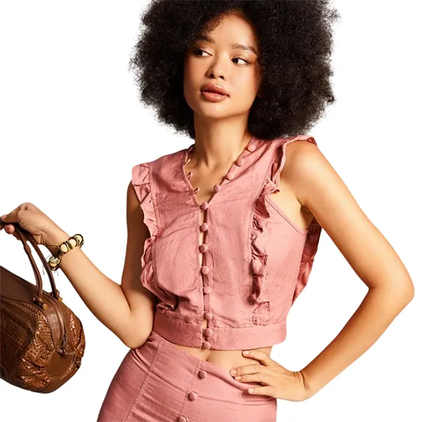 Áo Kiểu Nữ F2 Fashion & Freedom Pinkish Red Blouse Free Color AK583-HR-S-0523 Màu Hồng Size S
