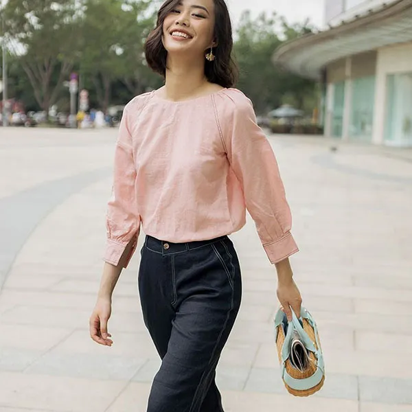 Áo Kiểu Nữ F2 Fashion & Freedom Pride AK385-H-S-0820 Màu Hồng Size S