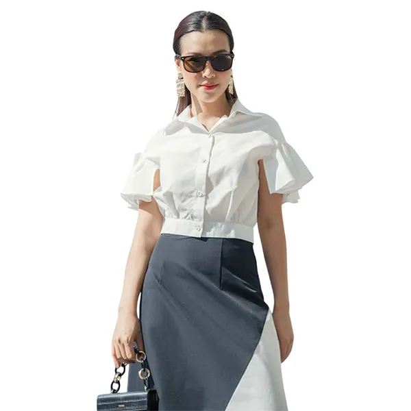 Áo Kiểu Nữ F2 Fashion & Freedom White Kate City Girl Style Blouse AK606-T-S-0923 Màu Trắng Size S