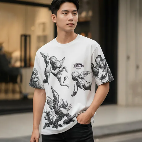 Áo Phông Nam Dolce & Gabbana D&G T-Shirt I8ANTM II7AL Màu Trắng Size XS