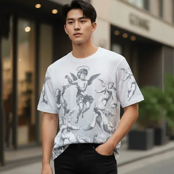 Áo Phông Nam Dolce & Gabbana D&G T-Shirt I8ANTM II7AL W0800 Màu Trắng Size S