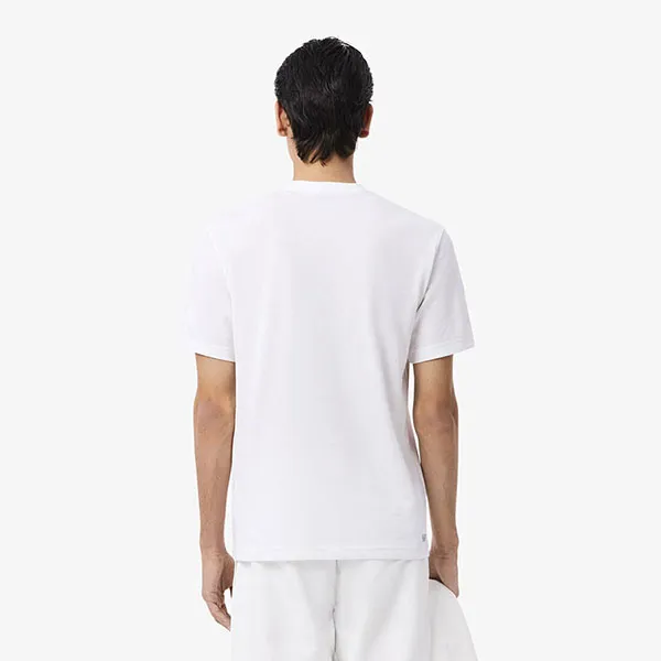 Áo Phông Nam Lacoste Ultra Dry Cotton Sport T-Shirt TH7618-001 Màu Trắng Size 3