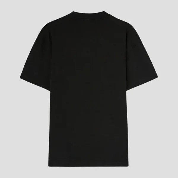 Áo Phông Nam Palm Angels Neck Logo Tee In Black PMAA001F24JER0071003 Tshirt Màu Đen Size S